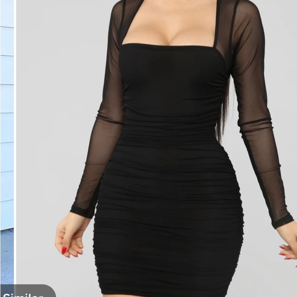 Sexy mini black dress for a night out!